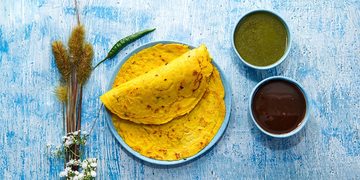 Moong dal chilla