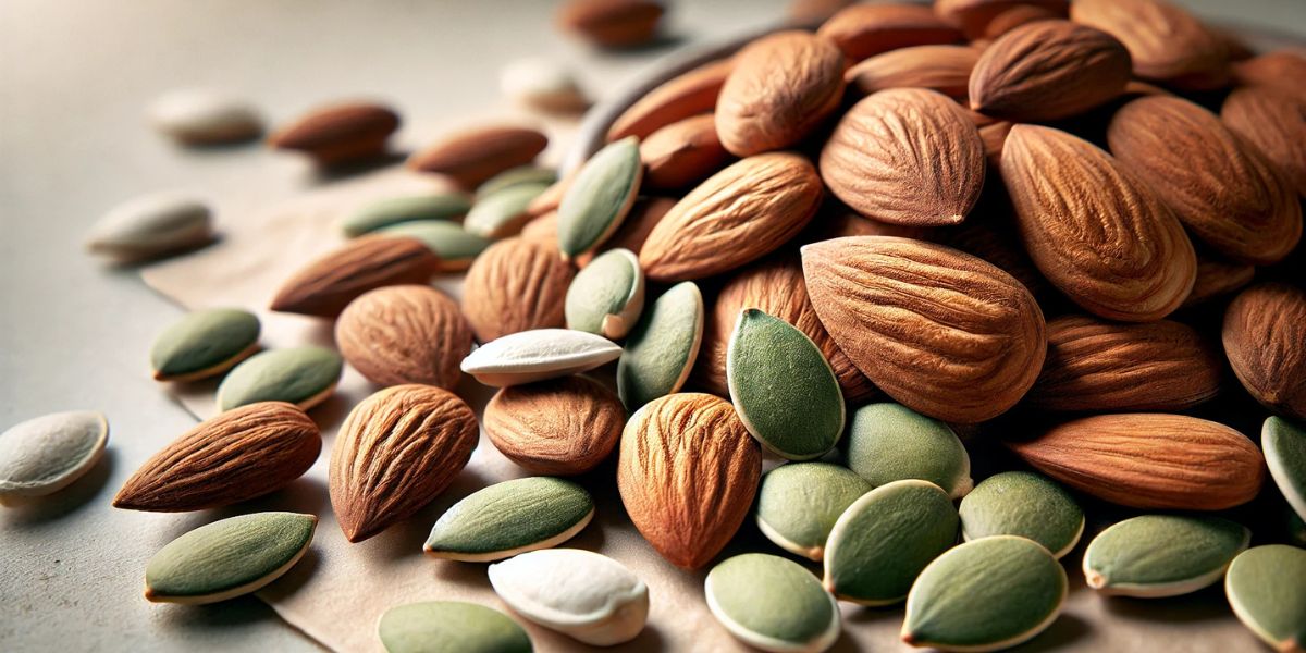 almonds pumpkin seeds