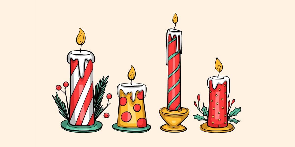 Christmas Candles Drawing