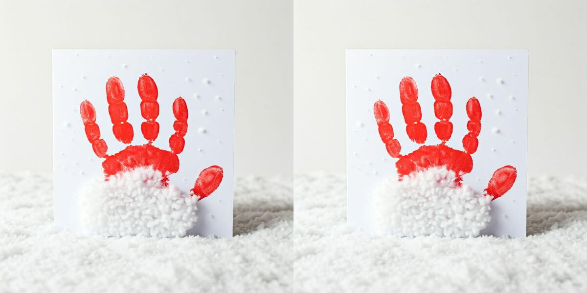 Handprint Santa Cards Craft