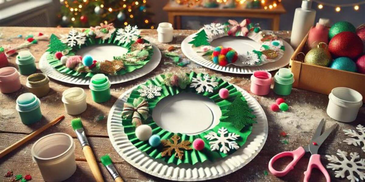 Paper Plate Wreaths Craft