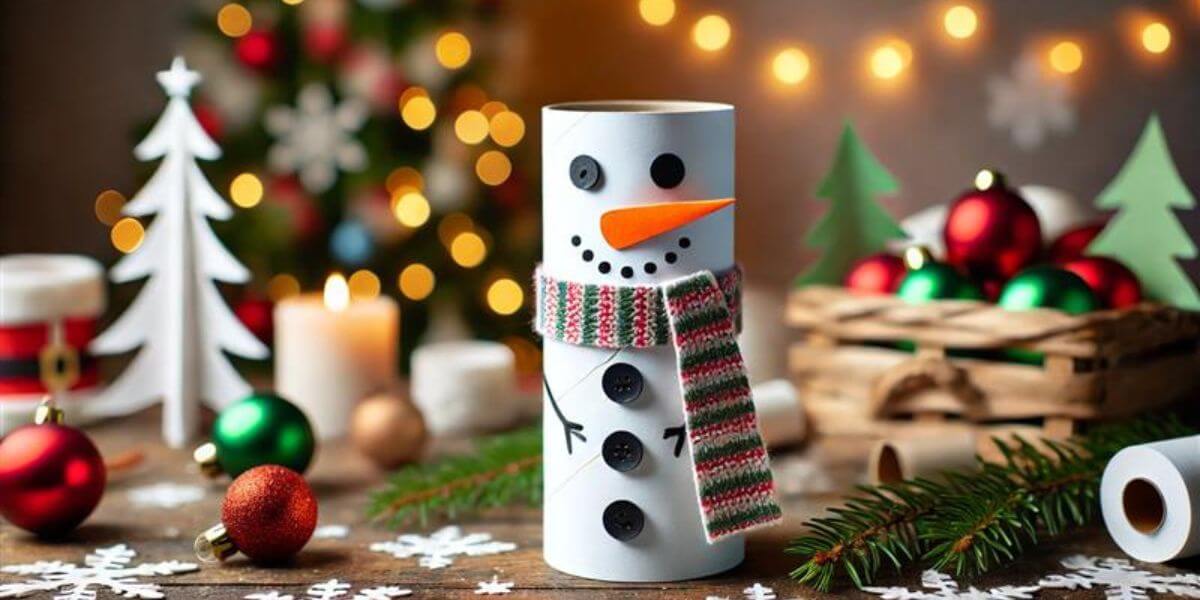 Paper Roll Snowman Craft