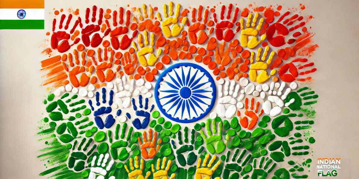 Tricolour Handprint Flag Craft