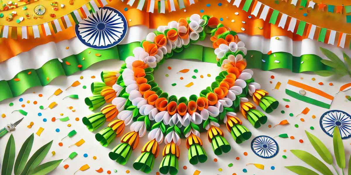 Tricolour Paper Garland Craft